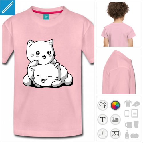 t-shirt rose chat  crer en ligne