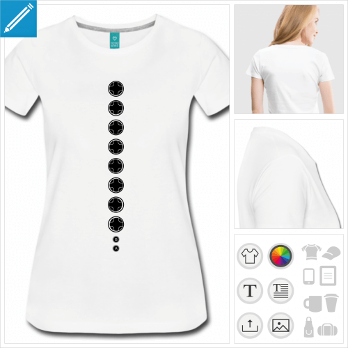 T-shirt cheat code, konami code en boutons de console ronds de direction,  imprimer en ligne.