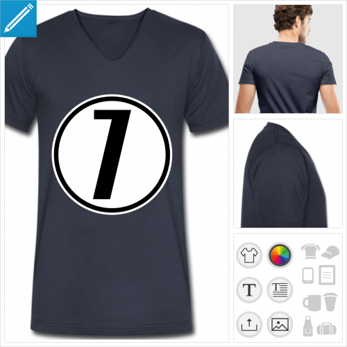 t-shirt Numéro 7 personnalisable