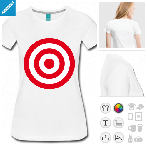 t-shirt simple cible rouge  crer en ligne