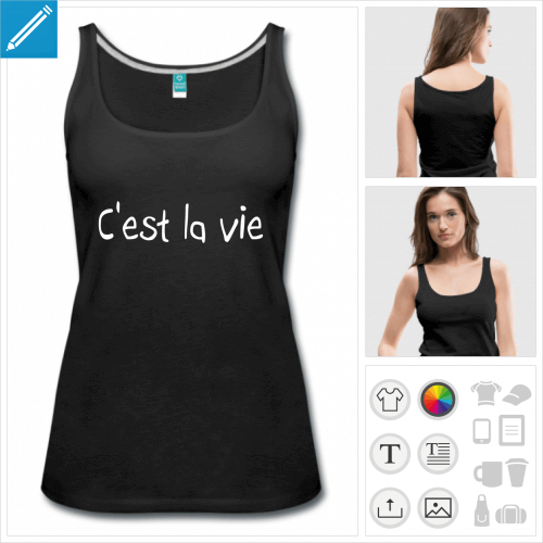 t-shirt femme la vie  personnaliser en ligne