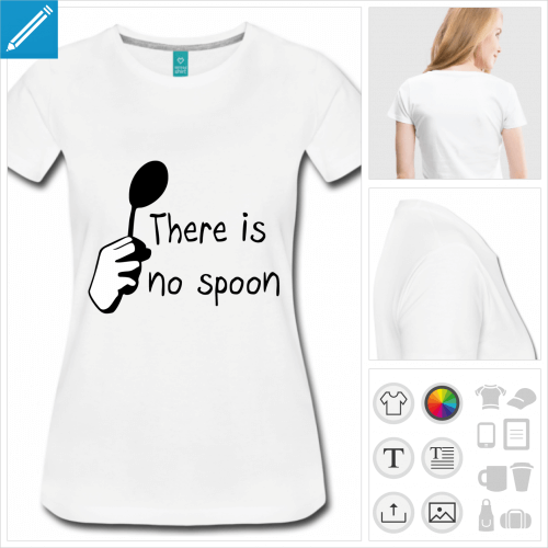 t-shirt there is no spoon  personnaliser en ligne