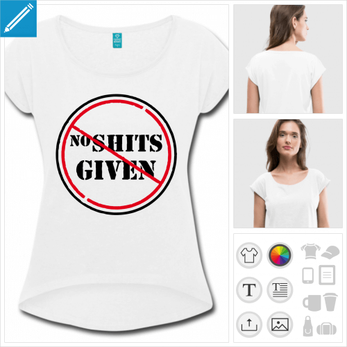 t-shirt pour femme mauvaise humeur  personnaliser