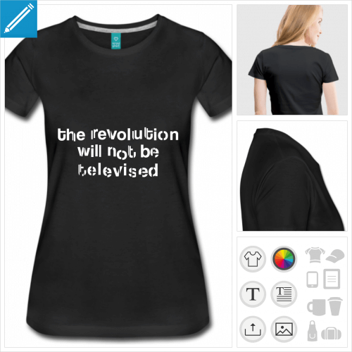 t-shirt basique revolution televised  imprimer en ligne
