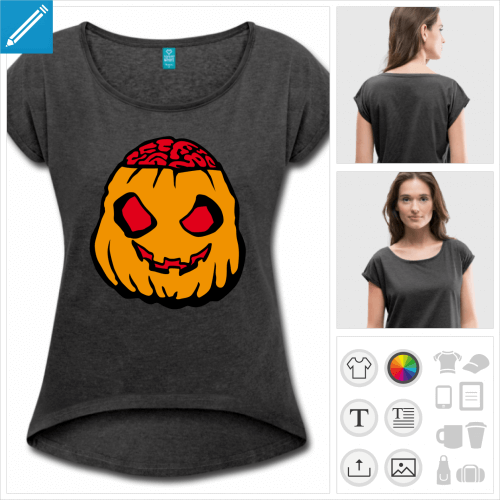 t-shirt pour femme halloween à personnaliser et imprimer en ligne