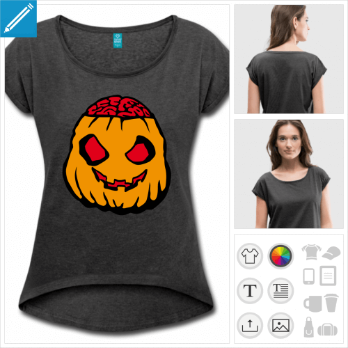 t-shirt pour femme halloween  personnaliser et imprimer en ligne