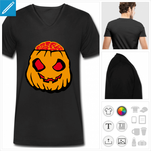 t-shirt pour homme halloween  personnaliser et imprimer en ligne