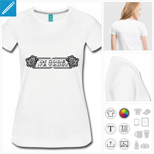 t-shirt simple dveloppeur  personnaliser en ligne