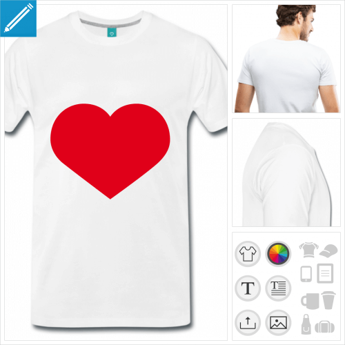 T-shirts coeur sur toi à acheter en ligne