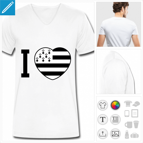 t-shirt homme bretagne  crer en ligne