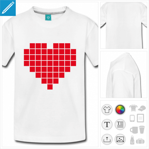 t-shirt basic coeur  crer soi-mme