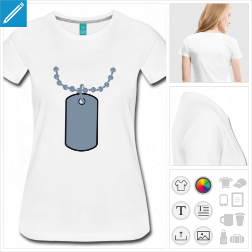 t-shirt matricule à personnaliser et imprimer en ligne