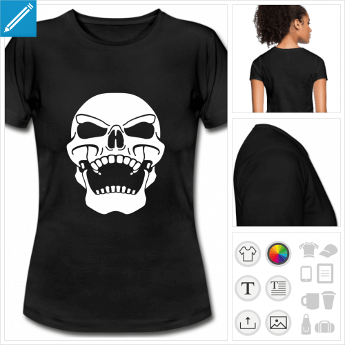 t-shirt simple tte de mort  crer soi-mme