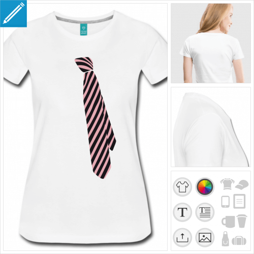 t-shirt fausse cravate  personnaliser et imprimer en ligne
