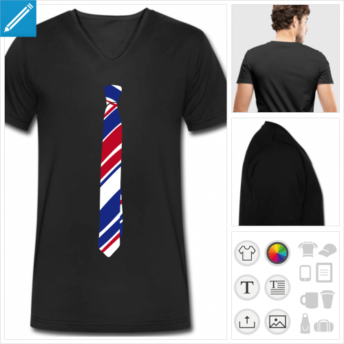 t-shirt cravate personnalisable