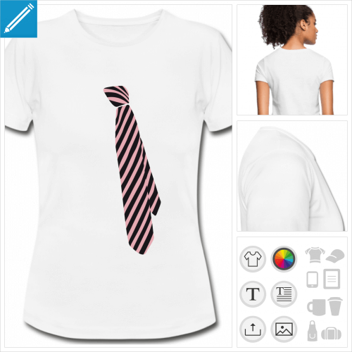 t-shirt basique cravate  personnaliser en ligne
