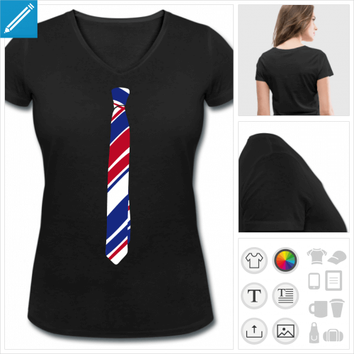 t-shirt fausse cravate  imprimer en ligne