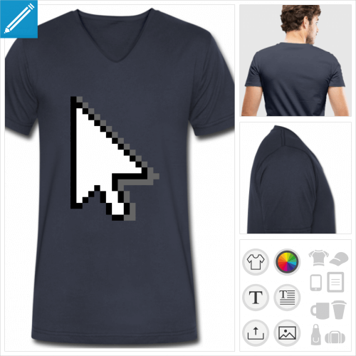 t-shirt homme cursor flche  personnaliser et imprimer en ligne