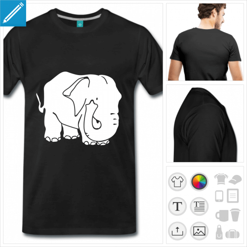 t-shirt basique lphants  personnaliser en ligne