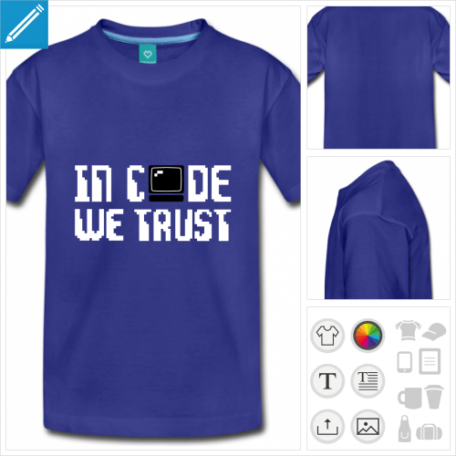 t-shirt pour ado informatique  crer en ligne