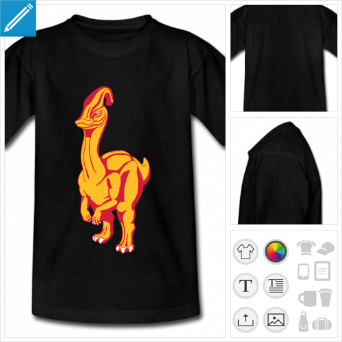 t-shirt simple dinosaur bec de canard  personnaliser et imprimer en ligne