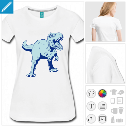 t-shirt simple dinosaure à personnaliser en ligne