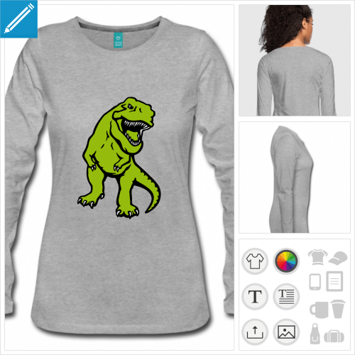 t-shirt tyrannosaurus rex personnalisable