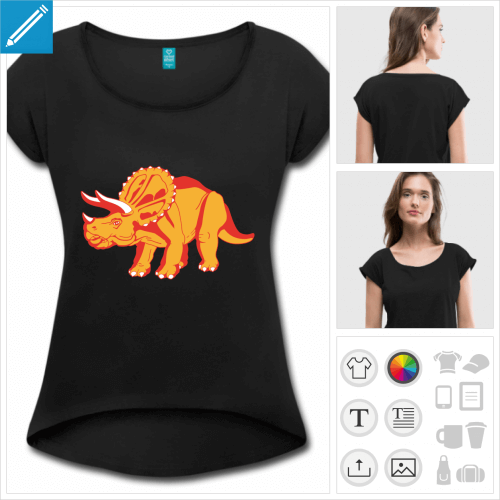 cropped top dinosaure à personnaliser