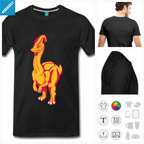 t-shirt basique dinosaure canard à créer en ligne