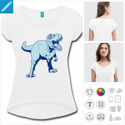 t-shirt simple dinosaure à personnaliser en ligne