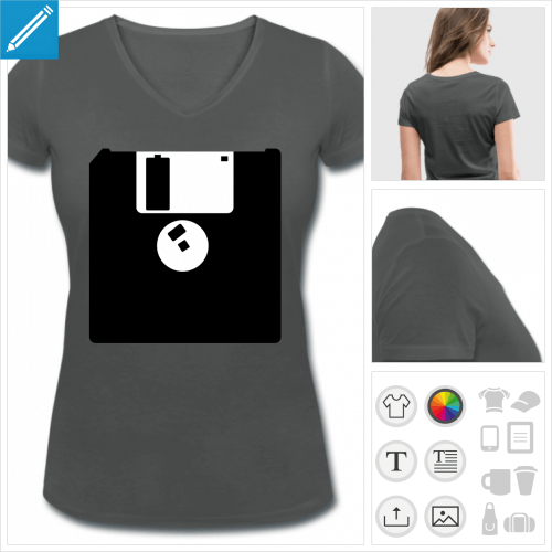 t-shirt femme programmation  crer en ligne