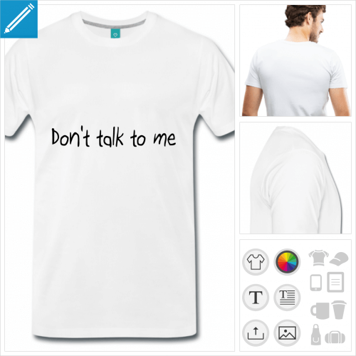 t-shirt blanc matin  personnaliser