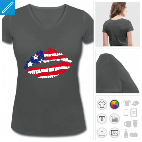 t-shirt américain à créer soi-même
