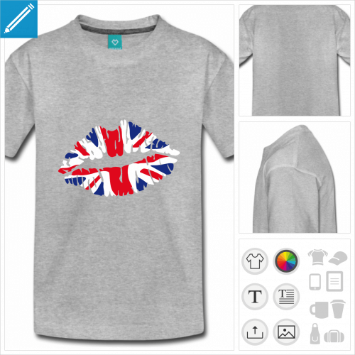 t-shirt noir union jack  crer en ligne