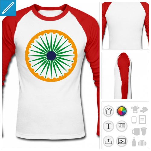 t-shirt charkha  imprimer en ligne