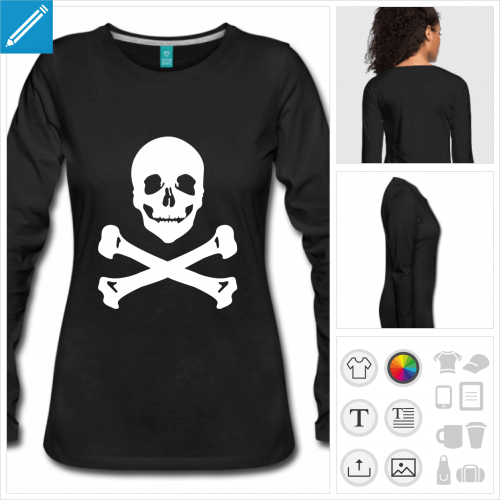 t-shirt pirate os croiss  crer soi-mme