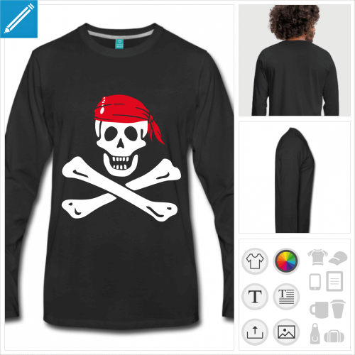 t-shirt pirate  personnaliser, impression unique