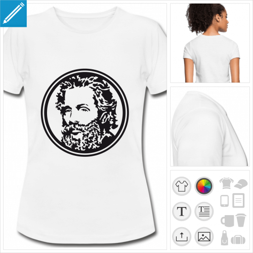 t-shirt femme Herman Melville  personnaliser