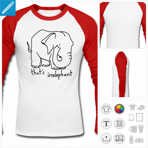 t-shirt homme elephant  personnaliser en ligne