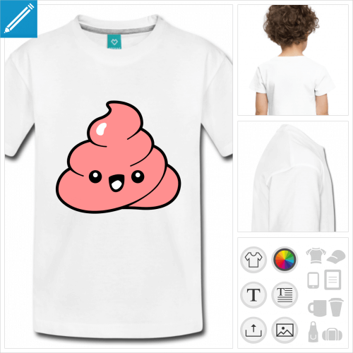 t-shirt enfant emoji  personnaliser en ligne