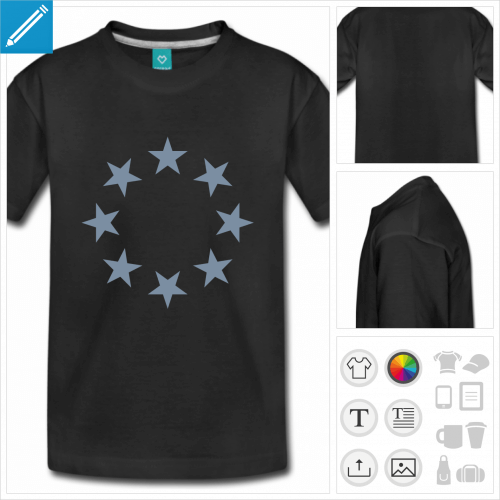 t-shirt manches courtes toiles  imprimer en ligne