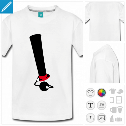 t-shirt rouge exclamation personnalisable