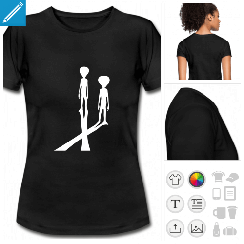 t-shirt basique alien  personnaliser et imprimer en ligne