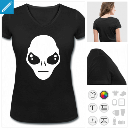 t-shirt femme aliens  crer en ligne