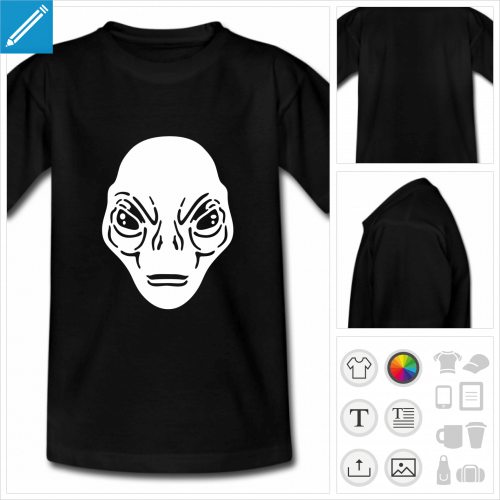 t-shirt simple alien  personnaliser en ligne