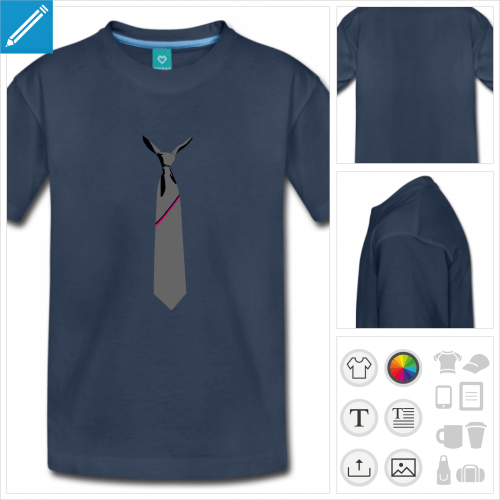 t-shirt ado cravate lgante  personnaliser en ligne