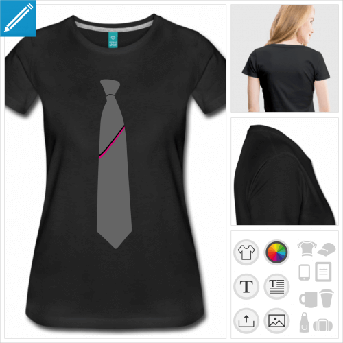 t-shirt basique cravate simple  personnaliser, impression unique