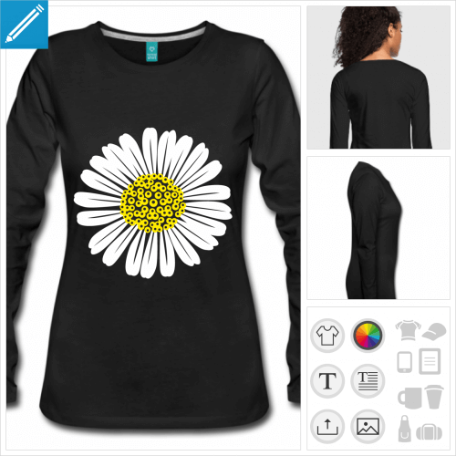 t-shirt marguerite  personnaliser en ligne