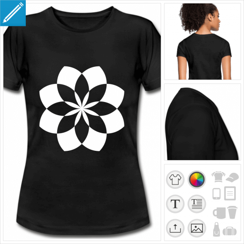 t-shirt basique lotus  imprimer en ligne