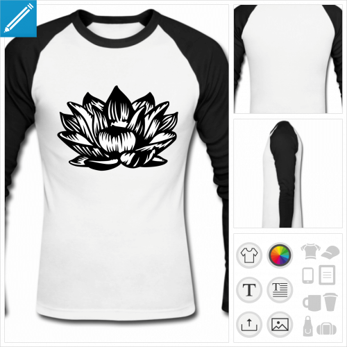 t-shirt lotus  imprimer en ligne